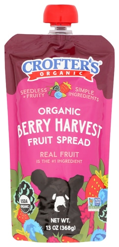 Crofters Organic Fruit Spread Squeeze Pouch Berry Harvest