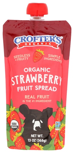 Crofters Organic Fruit Spread Squeeze Pouch Strawberry
