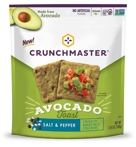 Crunchmaster Gluten Free Avocado Toast Cracker Salt & Pepper