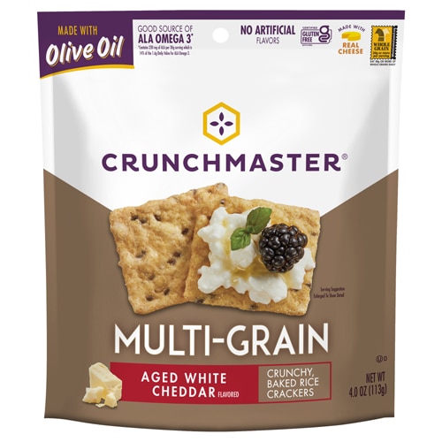 Crunchmaster Gluten Free Multi-Grain Crackers Aged White Cheddar