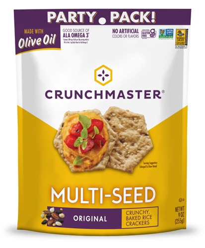 Crunchmaster Gluten Free Multi-Seed Baked Rice Crackers Party Size Original