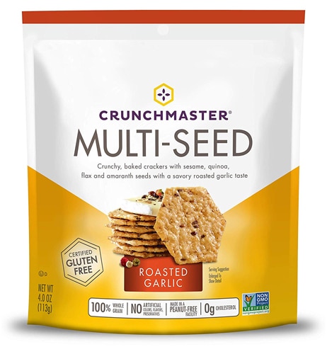 Crunchmaster Gluten Free Multi-Seed Crackers Roasted Garlic