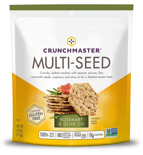 Crunchmaster Gluten Free Multi-Seed Crackers Rosemary & Olive Oil