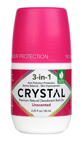 Crystal 3-in-1 Deodorant Roll-On - Unscented