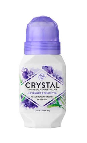 Crystal Mineral Deodorant Roll-On Lavender and White Tea