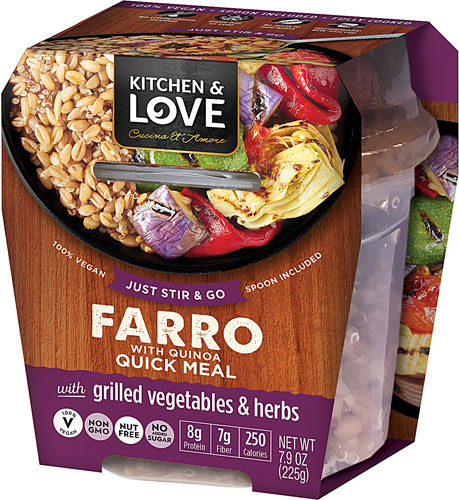 Cucina & Amore Nut Free Farro Quick Meal Grilled Vegetables & Herbs