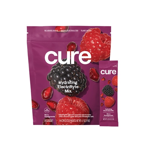 Cure Hydration Hydrating Electrolyte Drink Mix Berry Pomegranate