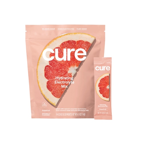 Cure Hydration Hydrating Electrolyte Drink Mix Grapefruit