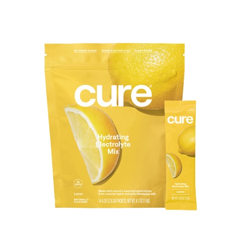 Cure Hydration Hydrating Electrolyte Drink Mix Lemon