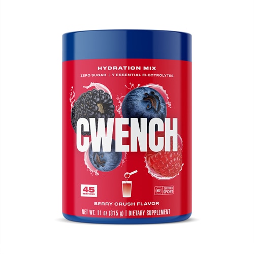 Cwench Hydration Electrolyte Mix - NSF Certified for Sport Berry Crush