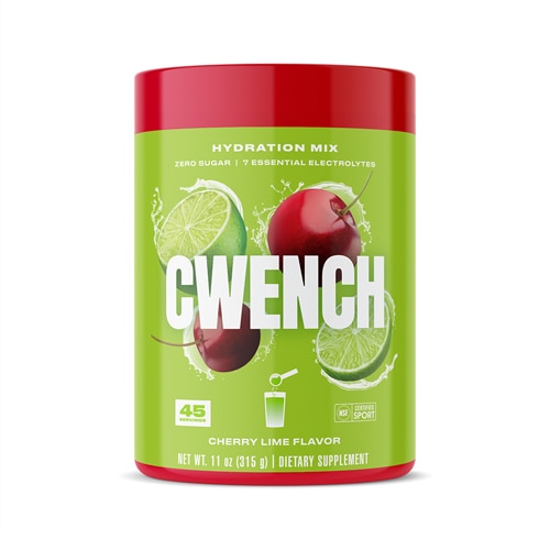 Cwench Hydration Electrolyte Mix - NSF Certified for Sport Cherry Lime