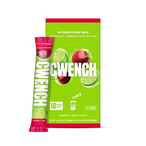 Cwench Hydration Electrolyte Mix - NSF Certified for Sport Cherry Lime