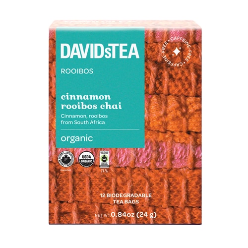 DAVIDsTEA Organic Rooibos Tea Caffeine-Free Cinnamon Chai