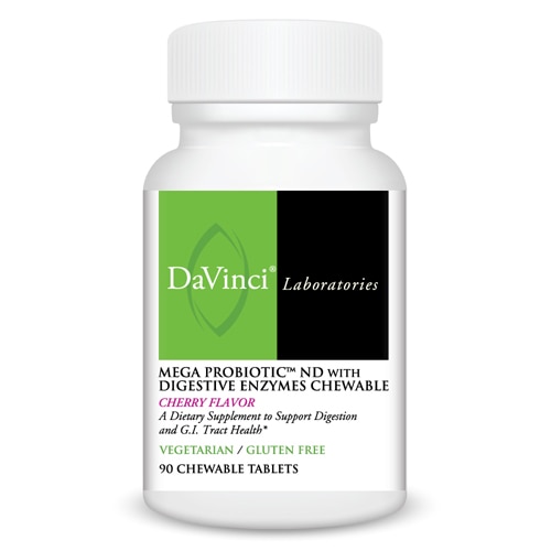 DaVinci Laboratories Digestive Enzymes Chewable with Pre and Probiotics Cherry
