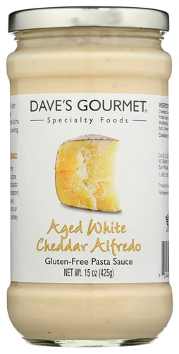 Dave's Gourmet Pasta Sauce Gluten Free Aged White Cheddar Alfredo Aged White Cheddar Alfredo