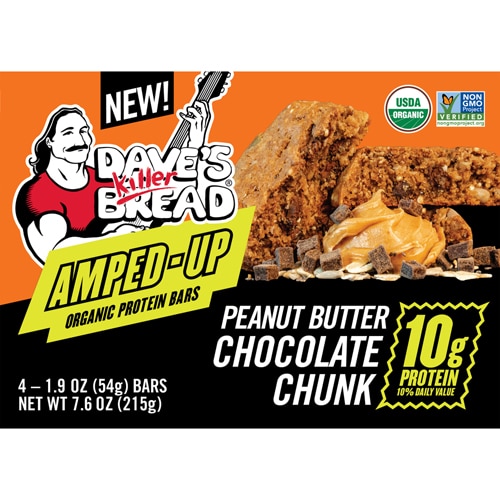 Dave's Killer Bread Protein Bars Organic Peanut Butter Chocolate Chunk