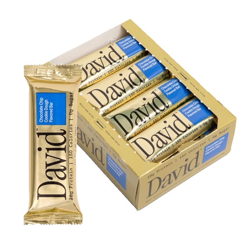 David Protein Bar - High Protein Low Carb Chocolate Chip Cookie Dough