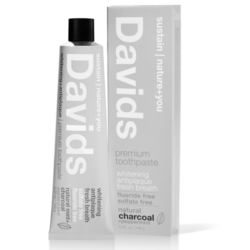 Davids Premium Toothpaste Peppermint & Charcoal