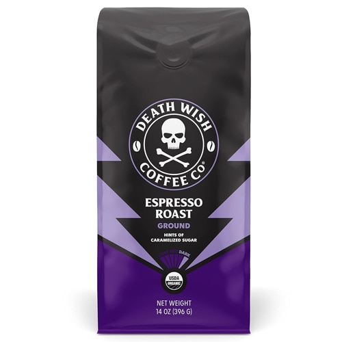 Death Wish Coffee Organic Ground Coffee Espresso