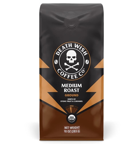 Death Wish Coffee Organic Ground Coffee Medium Roast