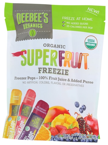 DeeBees Organics Superfruit Freezie Pops - Flavor Pack Classic