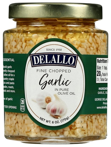 Delallo Garlic Fine Chopped in Pure Olive Oil