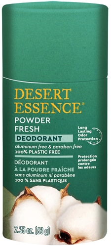 Desert Essence Deodorant Plastic Free Powder Fresh