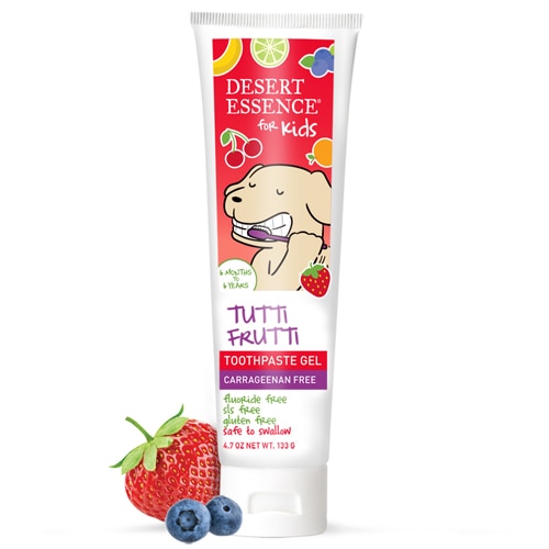 Desert Essence Kids Toothpaste Gel Fluoride Free Tutti Frutti