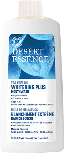 Desert Essence Whitening Plus Mouthwash Tea Tree Oil Cool Mint