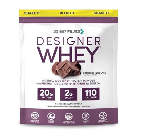 Designer Wellness Designer Natural 100% Whey Protein Powder Double Chocolate