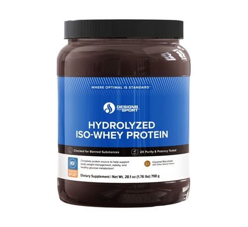 Designs for Sport Hydrolyzed ISO Whey Protein - NSF Certified for Sport Caramel Macchiato