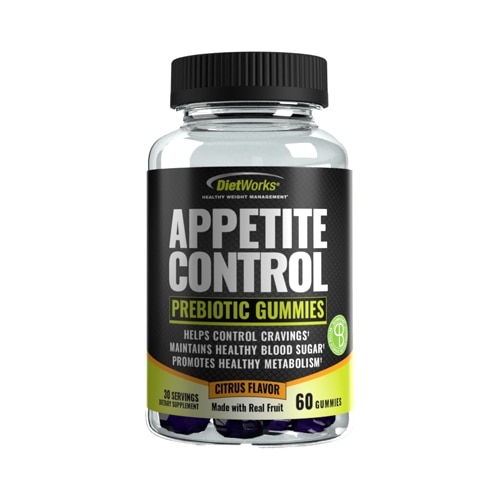 DietWorks Appetite Control Prebiotic Gummies Raspberry