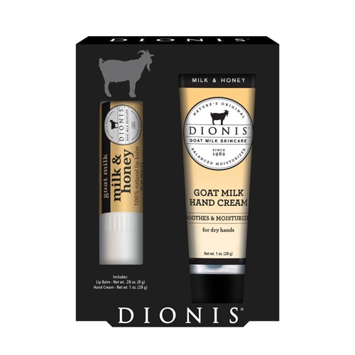 Dionis Lip Balm & Hand Cream Gift Set Milk & Honey