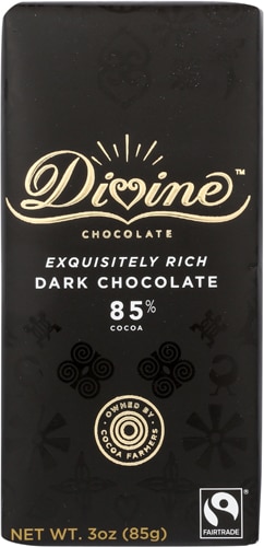 Divine Chocolate 85% Dark Chocolate Bar