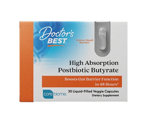 Doctor's Best High Absorption Postbiotic Butyrate featuring Corebiome