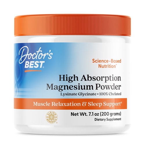 Doctor's Best Magnesium Powder High Absorption Lysinate Glycinate Unflavored