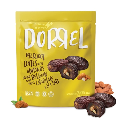 Dorrel Sweets Non-GMO Dark Chocolate Covered Date Almond
