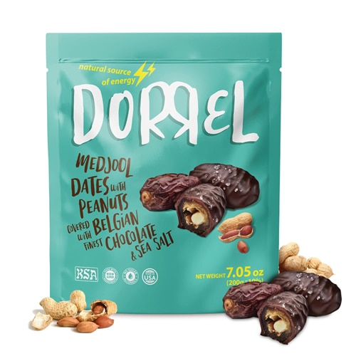 Dorrel Sweets Non-GMO Dark Chocolate Covered Date Peanut