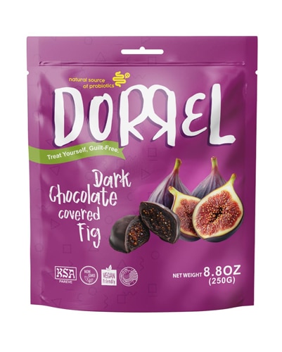 Dorrel Sweets Non-GMO Dark Chocolate Covered Dried Fruit Fig