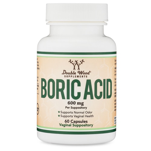 Double Wood Supplements Boric Acid Vaginal Suppositories