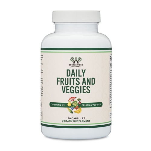 Double Wood Supplements Daily Friuts and Veggies Blend of 49 Fruits & Veggies