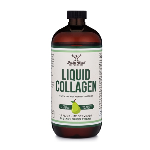 Double Wood Supplements Liquid Collagen of Hydrolyzed Bovine Collagen Type 1 & 3