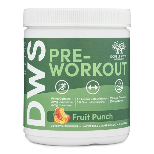 Double Wood Supplements Pre Workout Powder for Men & Women Fruit Punch