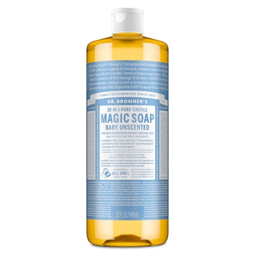 Dr. Bronner's 18-IN-1 Pure-Castile Magic Soap Baby Unscented