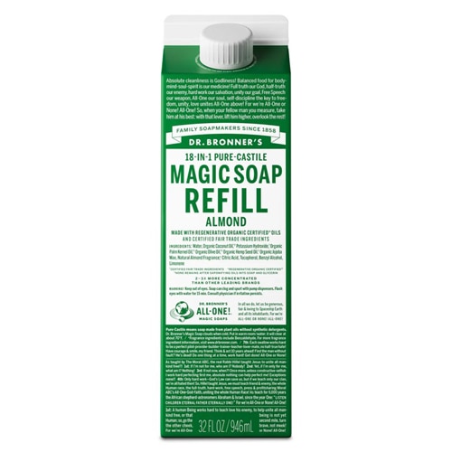 Dr. Bronner's 18-IN-1 Pure-Castile Magic Soap Refill Almond