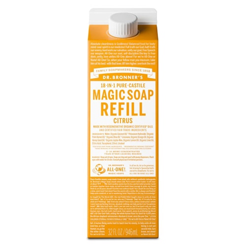 Dr. Bronner's 18-IN-1 Pure-Castile Magic Soap Refill Citrus