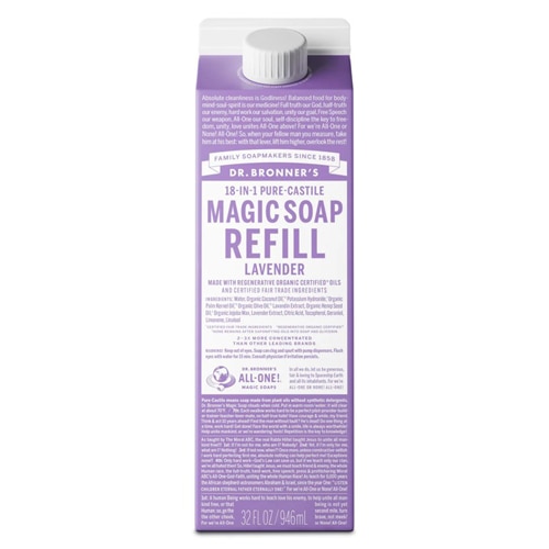 Dr. Bronner's 18-IN-1 Pure-Castile Magic Soap Refill Lavender