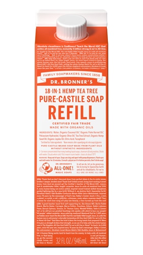 Dr. Bronner's 18-IN-1 Pure-Castile Magic Soap Refill Tea Tree