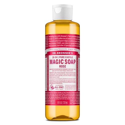 Dr. Bronner's 18-IN-1 Pure-Castile Magic Soap Rose
