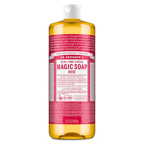 Dr. Bronner's 18-IN-1 Pure-Castile Magic Soap Rose
